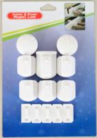 Probebi DC003 Baby Lock Nouvelle version 4 serrures serrures magnétiques à 1 clé Caractéristiques de sécurité pour portes d'armoire