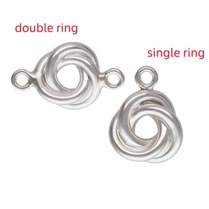 خمر S925 الفضة الإسترليني ثلاثة أسلاك لف تشابك الحب عقدة قلادة موصل مع حلقات مزدوجة لصنع المجوهرات ديي - Product Image 6