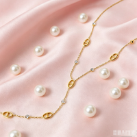 Collier en chaîne Y personnalisable en gros, en acier inoxydable 316L, avec breloques en forme de nez de cochon, bijoux de clavicule