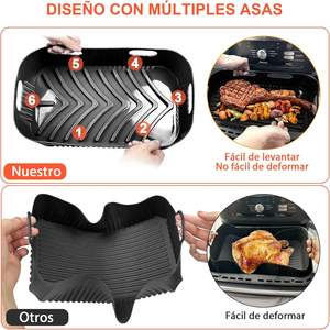 Meilleure vente transfrontalière : Plat de cuisson en silicone, accessoire pour friteuse à air, pot intérieur, ustensiles de cuisson pour la cuisine et la maison - Product Image 4