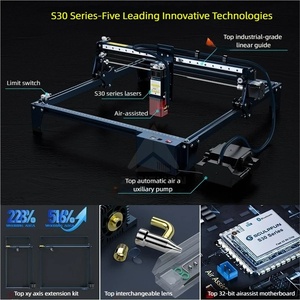 Máquina de Grabado Láser de Diodo CO2 <span class=keywords><strong>S30</strong></span> <span class=keywords><strong>Pro</strong></span> <span class=keywords><strong>Max</strong></span> de <span class=keywords><strong>20W</strong></span>, Alta Precisión, Asistencia de Aire Automática, para Madera, Goma, MDF, Compatible con DXF - Product Image 3