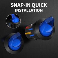 Interrupteur à bascule lumineux pour véhicule automobile, marine, homologué 12V 20A ON/OFF, 3 broches, mini-interrupteur SPST éclairé par LED