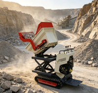 Mini-dumper sur chenilles en caoutchouc à capacité de charge élevée, tout-terrain, hydraulique, auto-déchargeur, équipement de transport pour courtes distances pour la ferme