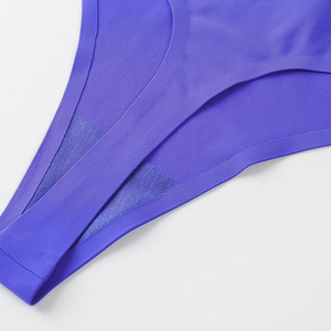 Culottes string personnalisées pour filles, taille basse, sans couture, en soie glacée, sans trace, <span class=keywords><strong>tanga</strong></span>, sous-vêtements, string mignon, logo, marque privée, pour femmes - Product Image 5