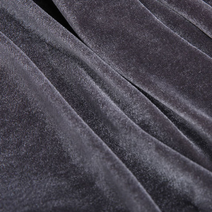 قماش قطيفة ناعم 93% البوليستر 7% دنة عادي قماش قطيفة ناعم نسيج للملابس - Product Image 2