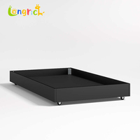 Lits superposés jumeaux au design moderne, meubles simples en bois massif pour chambre d'enfant et salon, lit en bois avec roulettes réglables