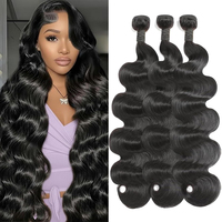 Lots de Cheveux Humains Vierges Indiens 12A Double Drawn, Cuticules Alignées, Extensions de Donneur Unique, Vente en Gros Direct Usine