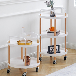 आधुनिक बहु-कार्यात्मक पहिया उपयोगिता कार्ट प्लास्टिक बहु-परत रसोई घर भंडारण के लिए रोलिंग रैक - Product Image 2