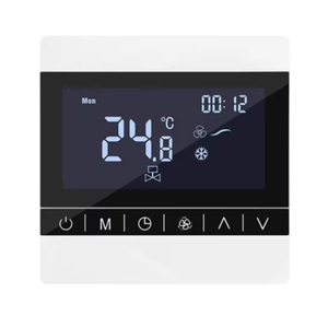 Termostato inteligente de bobina de ventilador de agua de cristal líquido para calefacción de suelo DE AIRE ACONDICIONADO CENTRAL Control de temperatura OEM/ODM - Product Image 1
