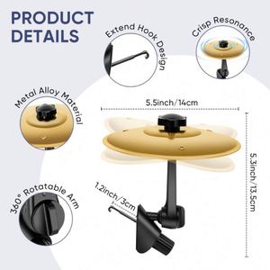 Cymbales de voiture à clipser sur grille d'aération, mini-cymbales pour les passionnés de musique, rendent la conduite plus amusante, compatibles avec tous types de véhicules, installation facile - Product Image 2