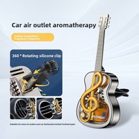Diffuseur d'aromathérapie pour voiture moderne sans électricité, purificateur d'air, support de ventilation en forme de guitare, parfum longue durée, élimination des odeurs, naturel