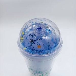 Gobelets en plastique à double paroi avec paille, motif <span class=keywords><strong>Mickey</strong></span> et <span class=keywords><strong>Minnie</strong></span> Mouse, avec nœud, 350 ml, 450 ml, 650 ml - Product Image 6