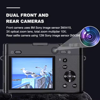 Kamera Digital Profesional DC205X 64MP 5K Layar 2.8 inci Zoom Optik 5X Perekam Foto Video Mini Kamera DSLR Ringkas untuk Vlog