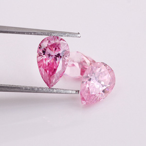 Pietre Sciolte di Moissanite Rosa a Forma di Goccia e a Forma di Pera, Create in Laboratorio a Wuzhou, Vendita all'Ingrosso - Product Image 1