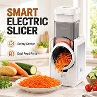 Hachoir Électrique Premium 6-en-1 pour Légumes, Robot Culinaire avec Moteur Puissant, Trancheuse, Râpeuse, Hachoir pour Cuisine Domestique