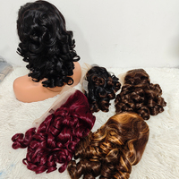 Promotion 80$ Letsfly Perruques Lace Frontal Loose Wave 13x4 18 Pouces 4/30 #   Cheveux humains naturels couleur piano, vente en gros, 230 grammes