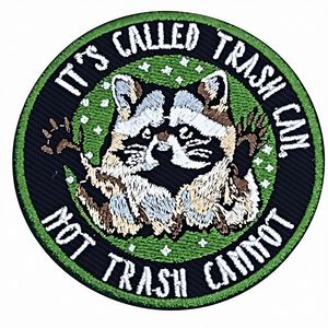 Patchs brodés personnalisés en tissu sergé durable, multifonctionnels, thermocollants, motif raton laveur, pour tentes de camping, chasse et pêche en extérieur - Product Image 4