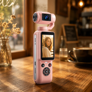 Caméra stabilisée de poche YD07 4K 30fps 330 °   Caméra de vlog avec suivi du visage par IA, stabilisation électronique de l'image (EIS) 6 axes, écran tactile de 2,2 pouces, OEM, FCC, ROHS - Product Image 2