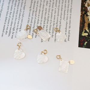 Sculpture à la main vadrouille coquille camée la vierge marie pendentif/breloque en acier inoxydable fermoir rond collier à faire soi-même Bracelet accessoires - Product Image 3