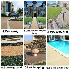 Adhesivo de Resina PU Transparente Resistente a la Intemperie para Unir Piedras, Agregados, Mosaicos y Proyectos de Paisajismo Exterior - Product Image 4