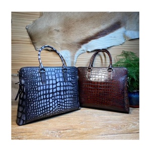 패션 스타일 최고 등급 이국적인 정품 악어 가죽 서류 가방 - Product Image 3