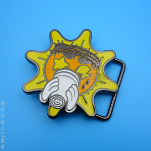Hebilla de Cinturón de Metal con Diseño de Dibujos Animados, Hebilla de Placa de Aleación de Zinc, Diseño Personalizado - Product Image 2