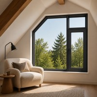 Fenêtres en aluminium pour maisons modernes, villas, chambres, cuisines - Économie d'énergie, triple vitrage trempé, double vitrage, acier inoxydable