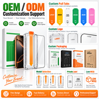 Protection d'écran en verre trempé HD 9H incassable, alignement automatique, anti-poussière, pour iPhone 17, 16, 15, 14, 13, 12 Pro Max – Vente chaude usine