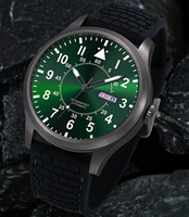 Montres mécaniques de plongée en acier, étanches, à double calendrier, de conception et fabrication usine, similaires aux modèles existants, pour marque privée