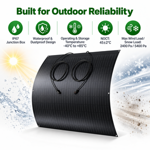 240W <b>Portable</b> Flexible <b>Solar</b> <b>Panel</b> Monocrystalline Lightweight Module with MC4 Cable for Camping RV Boat Yacht and Mobile Use - Product Image 5