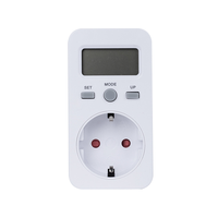DDS105-EU Prise programmable intégrée 16A 230V 7 jours avec écran LCD pour le suivi des coûts et la planification de la consommation d'énergie