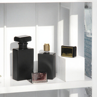 Flacon de parfum carré en verre givré de 50 ml avec logo personnalisé, flacon vide pour vaporisateur de parfum, emballage cosmétique