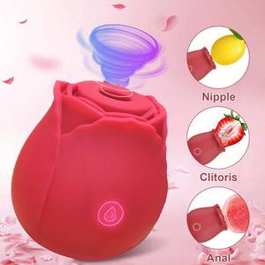 Vibratore a Forma di Rosa per Donna, Giocattolo Sessuale 100% Impermeabile in Silicone Ricaricabile, Stimolatore Clitorideo - Product Image 3