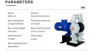 GODO BFDS-25S PP Manufacturer Diaphragm <b>Pump</b> Chemical <b>Waste</b> Water - Product Image 3