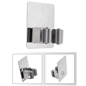 Soporte de fregona y escoba <span class=keywords><strong>para</strong></span> montaje en pared, organizador de piso, venta directa de fábrica, venta al por mayor - Product Image 3