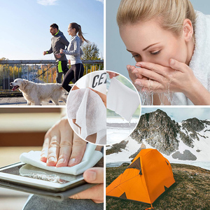 Serviettes de Visage Compressées en Fibres Végétales, Épaisses et Douces, pour Nettoyage Facial, Camping, <span class=keywords><strong>Voyage</strong></span> en Plein Air, Essuyage des Mains, Comprimés de Serviettes Compressées - Product Image 6