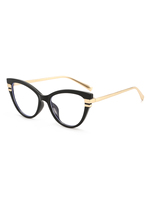Twooo T1546 Triangulaire Cat Eye Color Block Lunettes plates Trendy Fashion Lunettes anti-bleu