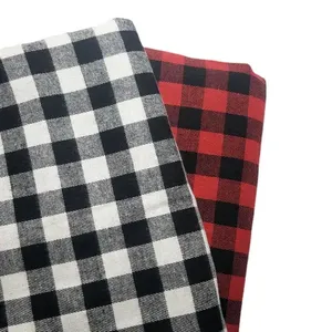 HENGWEI Brand Pocket Fabric Cotton Polyester TC 80/20 Scottish Tartan Plaid Fabric for shirt uniform