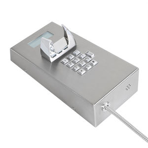 耐久性のある破壊防止壁に取り付けられたコード付き破壊防止電話産業用LCDディスプレイ銀行刑務所学校用公衆電話 - Product Image 6