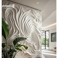 Revêtement mural GRG haut de gamme, art sculptural, toile de fond pour hôtel