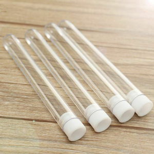 Seeking Excellence Plastic Test Tubes 12x75mm Push Cap 50 Pack With Stoppers Lab Use - Product Image 3