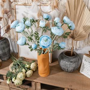 <span class=keywords><strong>Fleurs</strong></span> artificielles en soie Lu Lian à deux branches, <span class=keywords><strong>fleurs</strong></span> de renoncule artificielles pour la décoration de la maison et des mariages, vente en gros - Product Image 2