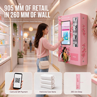 Distributeur automatique mural Yunyin avec écran de 21,5 pouces, refroidissement par compresseur, capacité personnalisable pour