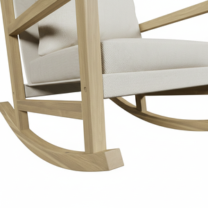 Meubles de jardin d'extérieur, fauteuil à bascule de patio, canapés lounge, bois d'acacia, OEM/ODM, siège et dossier confortables et rembourrés - Product Image 4