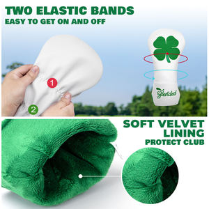 Wholesale Price Pu Leather Golf <b>Headcover</b> <b>Driver</b> Wood Custom Design Embroidery Patch Golf Club Head Cover - Product Image 4