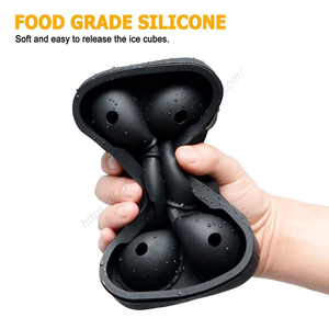 Molde de silicona DD1137 para hacer bolas de hielo al por mayor, bandeja cuadrada grande para whisky, molde esférico y de cubos DIY - Product Image 5