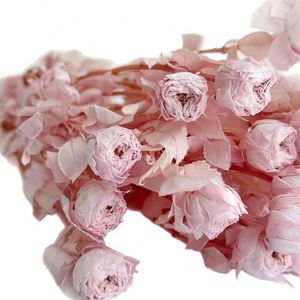 Rose naturelle préservée multi-têtes avec tige, roses éternelles en spray chocolatées pour la décoration intérieure et les arrangements de bouquets de mariage - Product Image 3