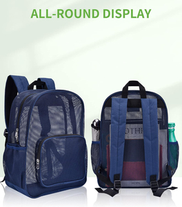 Mochila de malla resistente, mochila escolar transparente, mochila deportiva de gran capacidad, transparente, para viajes, para hombres y mujeres - Product Image 6