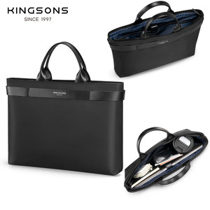 Kingsons Business Laptop <b>Bag</b> Waterproof Shockproof Polyester Briefcase For Men Women Office Work Travel 15.6 Inch - Product Image 3