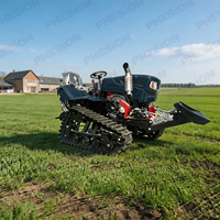 Tractor de orugas de goma fácil de operar con cultivador rotatorio de cambio rápido para agricultura en tierras secas y húmedas